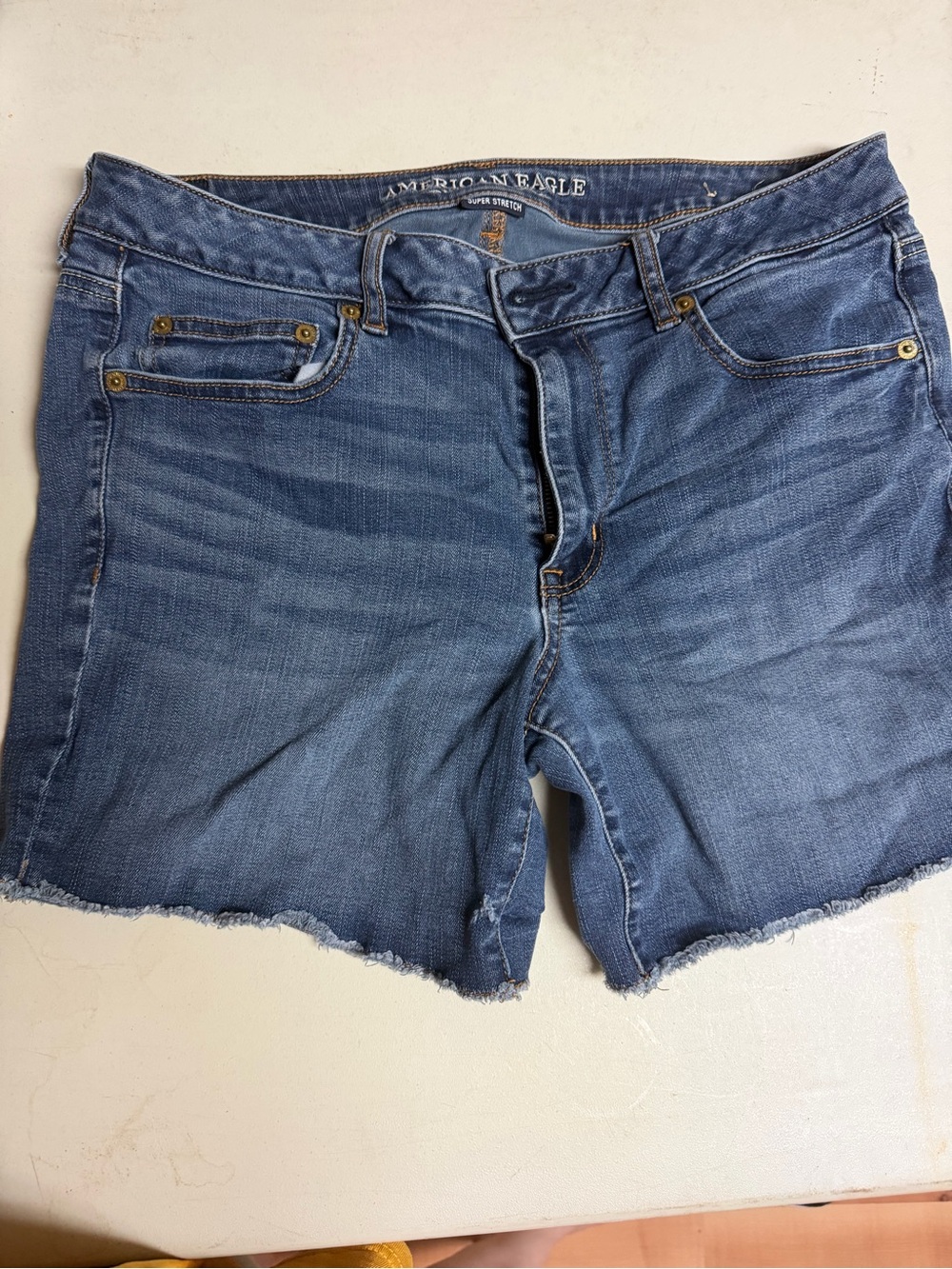 American Eagle Outfitters Super Stretch Denim Shorts - Blue